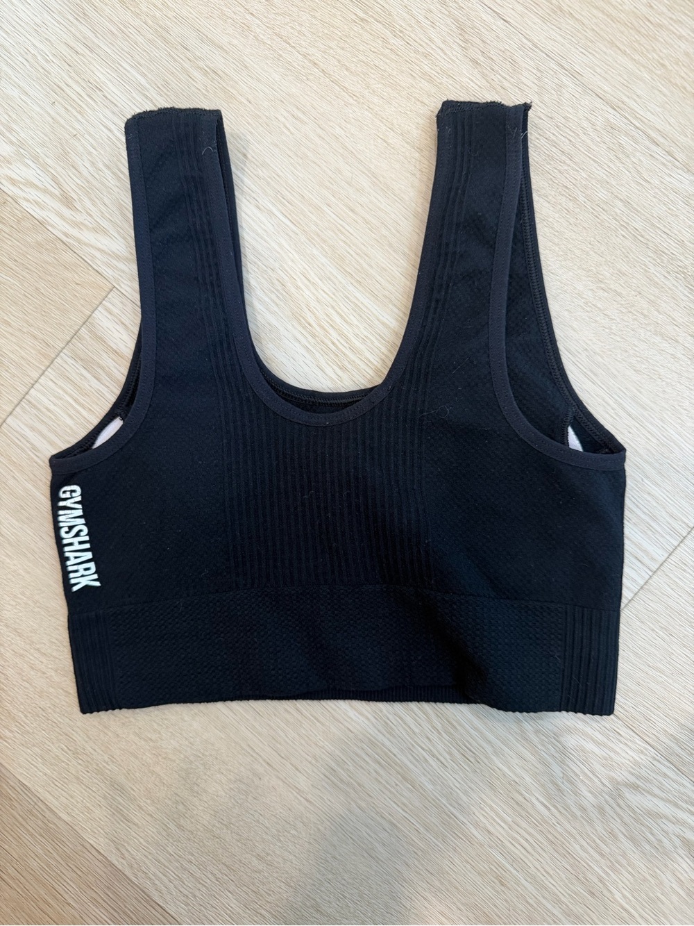 Gymshark Black Seamless Button Front Sports Bra XS
